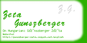 zeta gunszberger business card